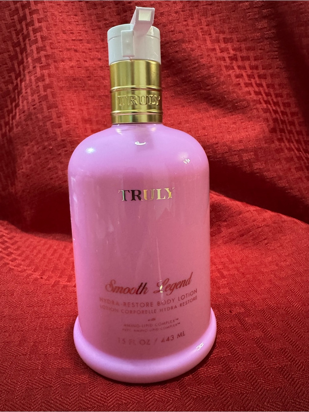 TRULY Smooth Legend Pink Body Lotion with Gold Pump